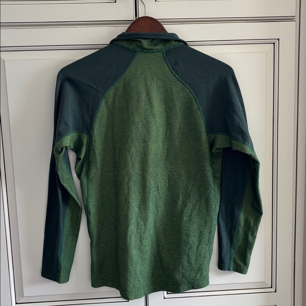 Patagonia Capilene Baselayer‎ 1/4 Zip Mid Weight Green Two Tone Mens Small 44440 - Picture 10 of 10